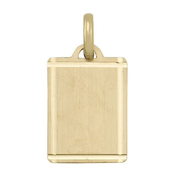 PDT0101, Gold Pendant, Engravable Dog Tag