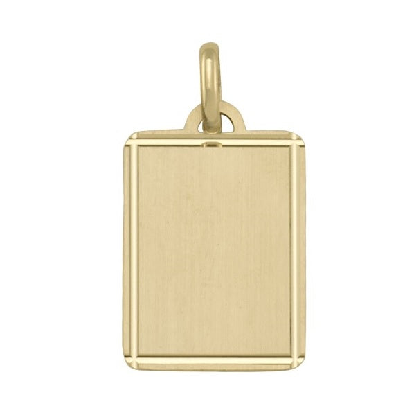 PDT0101, Gold Pendant, Engravable Dog Tag